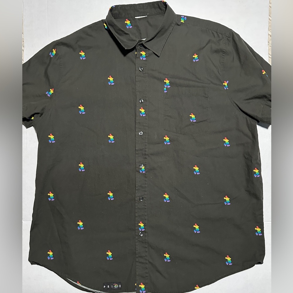 Disney Pride Short Sleeve Button Down

Length 28”
Width 23 1/2”